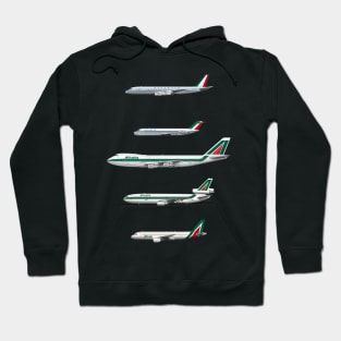 Teeshirt Version, Selection of Alitalia Jets 1960-2021 Hoodie